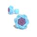  цветок узел резина запонки (FLOWER CUFFKNOTS жевательная резинка запонки ) aqua blue × лиловый 