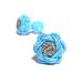  цветок узел резина запонки (FLOWER CUFFKNOTS жевательная резинка запонки ) aqua blue × жемчуг серый 