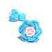  цветок узел резина запонки (FLOWER CUFFKNOTS жевательная резинка запонки ) aqua blue × розовый 