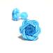  цветок узел резина запонки (FLOWER CUFFKNOTS жевательная резинка запонки ) aqua blue × бирюзовый голубой 