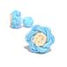  цветок узел резина запонки (FLOWER CUFFKNOTS жевательная резинка запонки ) aqua blue × шампанское 