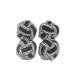  резина запонки (Knot Cuff Links кафф links Raver запонки запонки кнопка ) / жемчуг серый × черный 