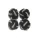  резина запонки (Knot Cuff Links кафф links Raver запонки запонки кнопка ) / черный × жемчуг серый 