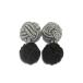  резина запонки (Knot Cuff Links кафф links Raver запонки запонки кнопка ) / черный + жемчуг серый 