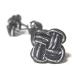 SQUARE CUFFKNOTS/ черный × серебряный 