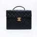  Chanel CHANEL портфель 1997-1999teka здесь черная икра s gold черный 