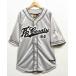  big size FB COUNTY Baseball shirt uniform number ring silver gray men's 2XL corresponding (24250