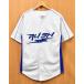 USA made TEAM WORK ATHLETIC APPAREL Baseball shirt number ring uniform white M(37342