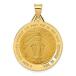 14k Yellow Gold and Satin Miraculous Medal Pendant