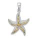 Million Charms 925 Sterling Nautical Sea Life Charm, Polished Starfish with
