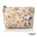  Snoopy брезент сумка (M) натуральный ( цветок сад )