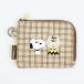 Snoopy тонкий бумажник бежевый кошелек проверка нашивка серии SNOOPY