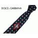  Dolce &amp; Gabbana GT149E G0TDI HN71C one отметка DG Mark ввод Crown ..X. форма мелкий рисунок рисунок черный narrow галстук 