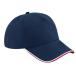 ( пляж поле ) Beechfield унисекс Authentic 5 panel трубчатая обводка pi-k колпак шляпа BC4640 ( French ne