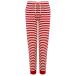 ( обтягивающий * Fit ) Skinni Fit женский кромка диафрагмирования lounge брюки длинные брюки RW7997 ( красный / белый )
