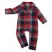 (la-k дерево ) Larkwood младенец * для малышей tartan рисунок пижама RW8229 ( красный / темно-синий )
