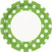 ( Uni -k* party ) Unique Party точка рисунок бумага тарелка бумага plate (8 листов комплект ) SG5863 (Lime Green/White)