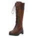 (brogi-ni) Brogini женский Malito кожа Country ботинки длинный верховая езда сигнал скольжение уличный TL53