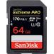SanDisk 64GB Extreme PRO UHS-I SDXC 170MB/s SDSDXXY-064G SanDisk за границей упаковка товар 