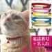  cat necklace identification tag name inserting name go in cat for BIRDIE CAT'SID color safety [ size neck .18-27cm] name contact address telephone number domestic production stylish lovely .. cat 
