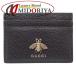  Gucci GUCCI футляр для карточек ani Мали e Be кожа черный 523685/082235[ б/у ]