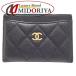  Chanel CHANEL футляр для карточек matelasse здесь Mark черная икра s gold черный /082758[ б/у ]