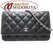 CHANEL Chanel цепочка для бумажника Classic цепь бумажник matelasse A33814 черная икра s gold черный /180802[ б/у ]
