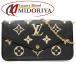  Louis Vuitton цепочка для бумажника небольшая сумочка Ferrie si-M82479 монограмма bai цвет Anne план to черный бежевый /181018[ б/у ]
