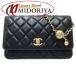 CHANEL Chanel цепочка для бумажника женский цепь плечо matelasse AP1450 овчина черный /181402[ б/у ]
