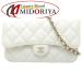 CHANEL Chanel цепочка для бумажника заслонка phone кейс matelasse AP0296 черная икра s gold белый /181553[ б/у ]