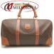 CELINE Celine Macadam сумка "Boston bag" PVC покрытие парусина Brown женский /253558[ б/у ]