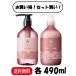 ISM シャンプー &amp; トリートメント セット シェルピンク 本体 各490ml フローラルフルーティーの香り
