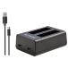 USB type двойной зарядное устройство для аккумулятора,Insta360 Ace Pro 2 /Insta360 Ace Pro /Insta360 Ace камера для, зарядка стойка аккумулятор зарядное устройство 