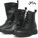  boots lady's autumn winter 6cm heel up belt compilation up 3 kind design imitation leather BULLET JAM popular model black 