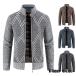  Golf жакет Golf одежда кардиган мужской Golf вязаный толстый .. воротник осень-зима обратная сторона боа обратная сторона ворсистый мужской вязаный ko-ti gun свитер casual длинный рукав 