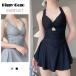 One-piece купальный костюм женский body type покрытие купальный костюм One-piece type раздельный плечо .. маленький . частота u чёрный оборка Корея способ симпатичный горячие источники мама 