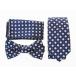  мужская мода бизнес casual галстук × бабочка галстук × pocket square комплект # синий цветочный принт C