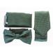  мужская мода бизнес casual галстук × бабочка галстук × pocket square комплект # зеленый полька-дот 