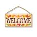 Welcome Sign with Fall Leaves- 5 x 10  ߤ겼󡢥륢ȡ󡢥ե륵