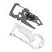 2pcs 15-in-1 Carabiner Key Chain Multitool with Bottle Opener Screwdriver H