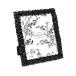 Laura Ashley 8x10 Black Flower Textured Hand-Crafted Resin Picture Frame w/