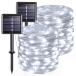 JMEXSUSS 2 Pack Each 200 LED Solar Fairy Lights Outdoor Waterproof, 66ft Wh