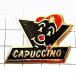  значок * Cappuccino .. кофе * Франция ограничение булавка z* редкость . Vintage было использовано булавка bachi