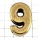  значок * цифра [9] античный латунь цвет bronze цвет булавка bachi номер номер DIGIT NUMBER #9 булавка z