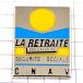  значок * подлинный . круг желтый цвет li Thai a. работа год золотой LA-RETRAITE CNAV FRANCE* Франция ограничение булавка z* редкость . Vintage было использовано булавка bachi