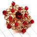  брошь * античный способ стразы красный . золотой цвет Gold 
