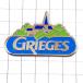  выгодная покупка значок * синий крыша. .. пейзаж GRIEGES FRANCE* Франция ограничение булавка z* редкость . Vintage было использовано булавка bachi