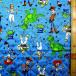 *<Q герой стеганое полотно ткань стеганый > Toy Story ( оттенок голубого ) рисунок номер 49 ( 2024 - 2025 ) стеганый ткань ширина - примерно 106cm наружный чехол -oks( хлопок 100% )