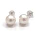  Akoya жемчуг жемчуг серьги серьги 8-8.5mm белый раунд K14WG K18YG SV925 прямая связь 