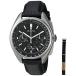 ブローバBulova Men's 96B251 Chronograph Stainless Steel and Leather Special Edition Moon Watch